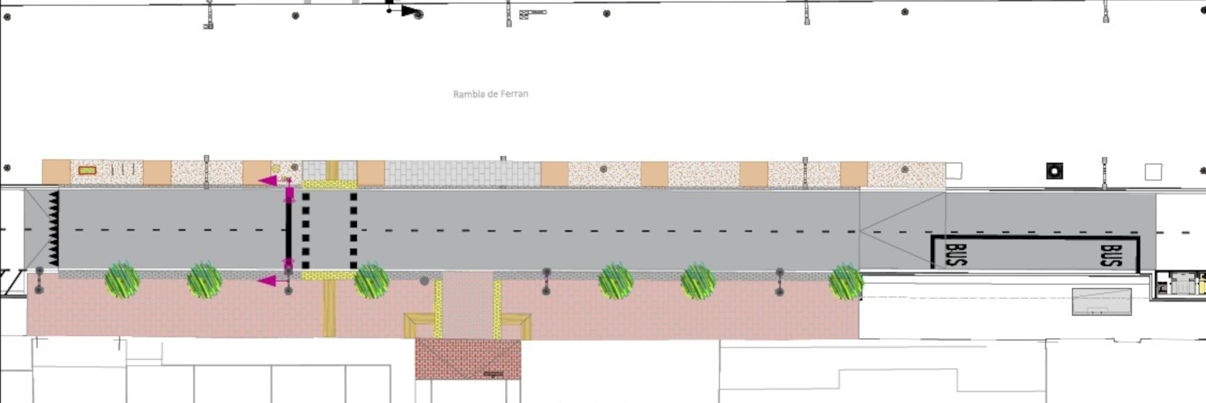 La Paeria de Lleida avança en la reforma de la rambla Ferran pel costat del barri de Noguerola