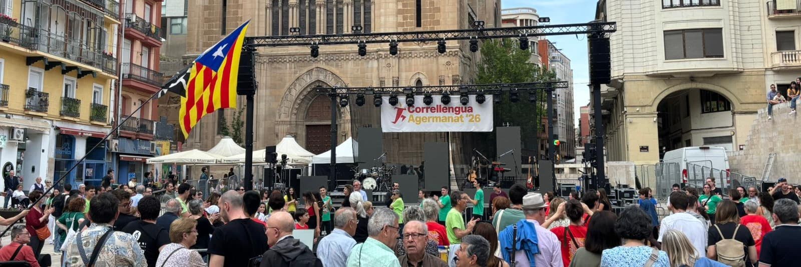 El Correllengua Agermanat fa parada a Lleida per reivindicar l’ús del català