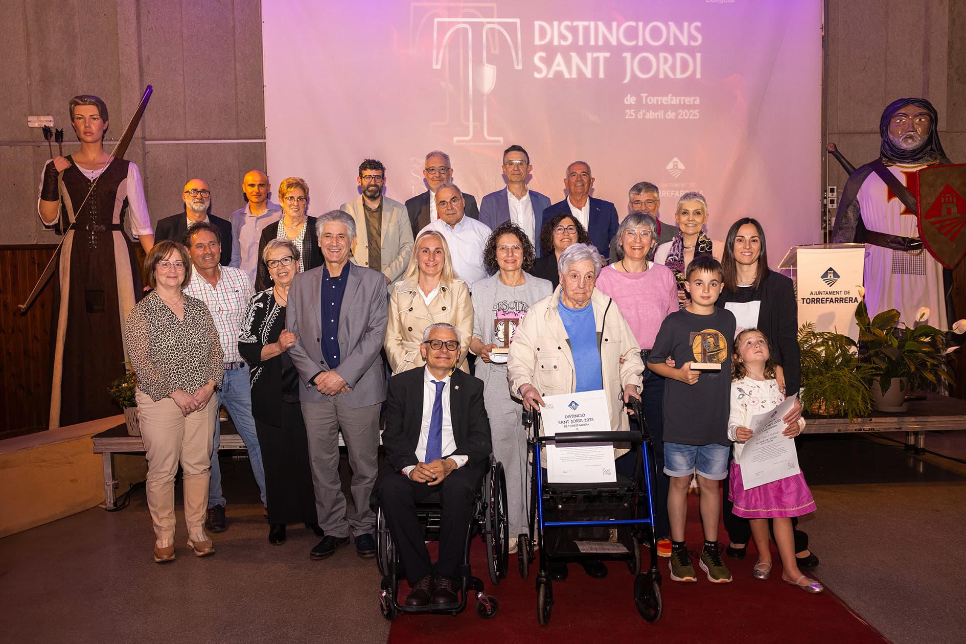 Torrefarrera lliurarà les Distincions Sant Jordi de reconeixement al talent i dedicació social
