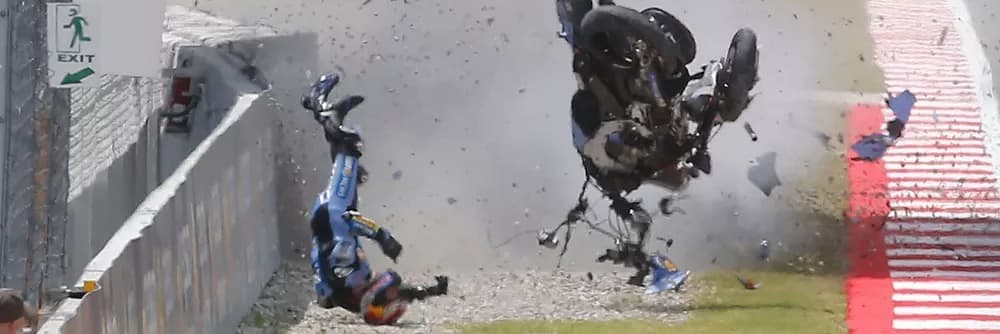 Àlex Márquez es trenca la clavícula en un greu accident al Gran Premi de Catalunya