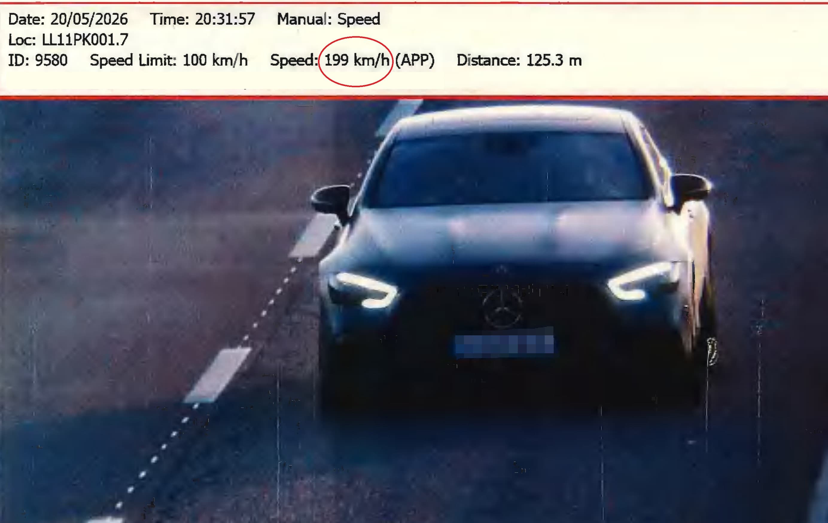 Enxampat un conductor circulant a gairebé 200 km/h per la LL-11 als Alamús