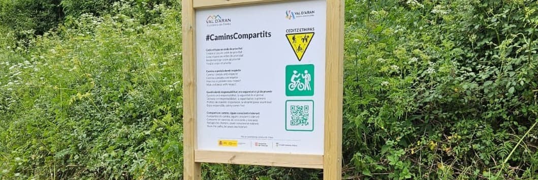 La campanya ‘Camins Compartits’ es reforça amb 54 senyals informatius nous en llocs estratègics