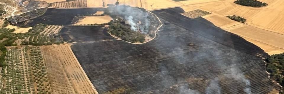 L’incendi d’Algerri crema 26 hectàrees dins l’espai natural de la Serra Llarga