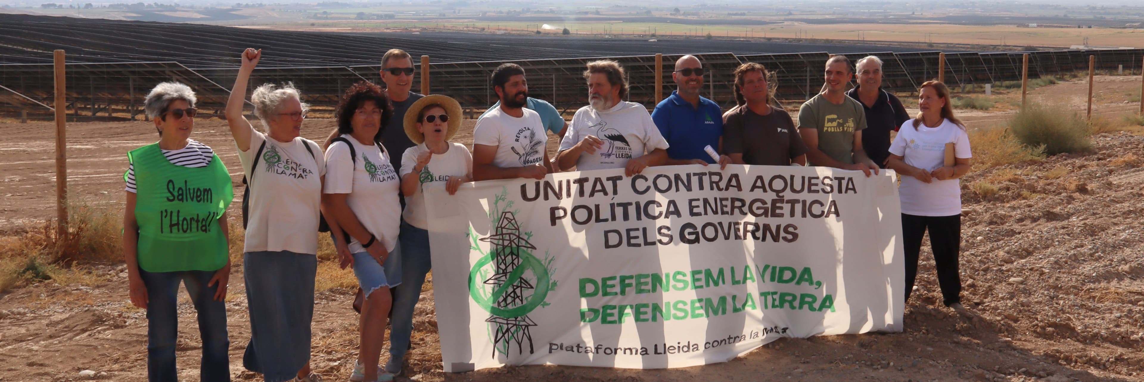 Plataformes ecologistes, sindicats agraris i veïns de l’Horta de Lleida s’uneixen contra les macrocentrals solars