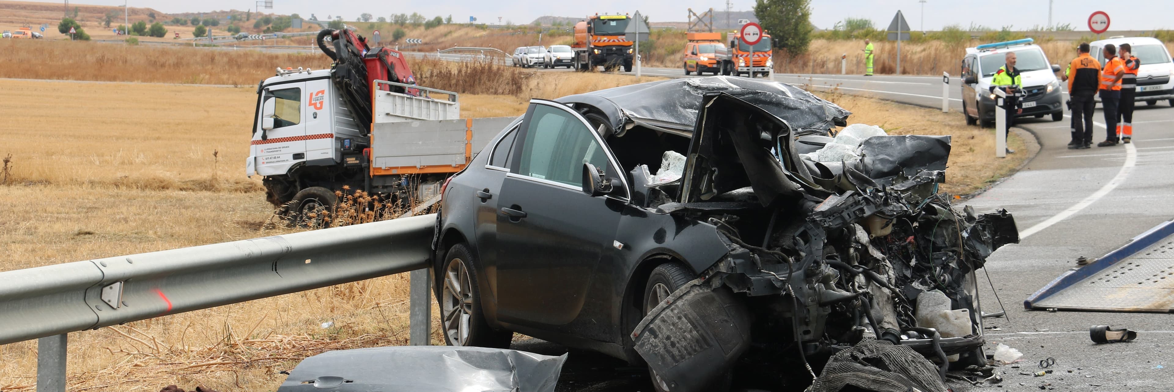 Mor una veïna d'Algerri de 40 anys en xocar contra un camió a l’A-14R2 a Almenar